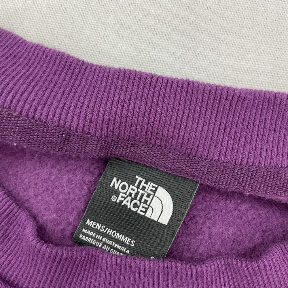 The North Face Sweatshirt Men Sz S Crewneck Pullover Purple TNF Embroidered - Picture 6 of 7